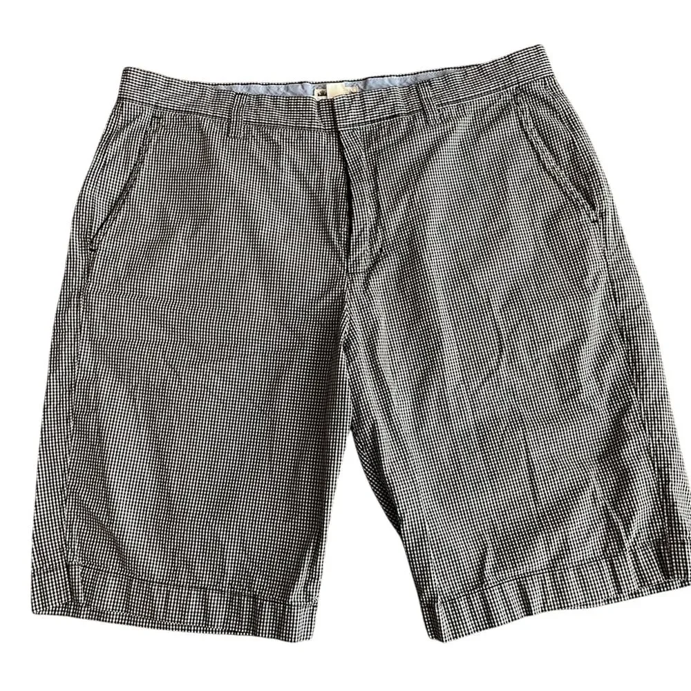 J. Crew Men’s Checkered Navy & White Shorts Size 34